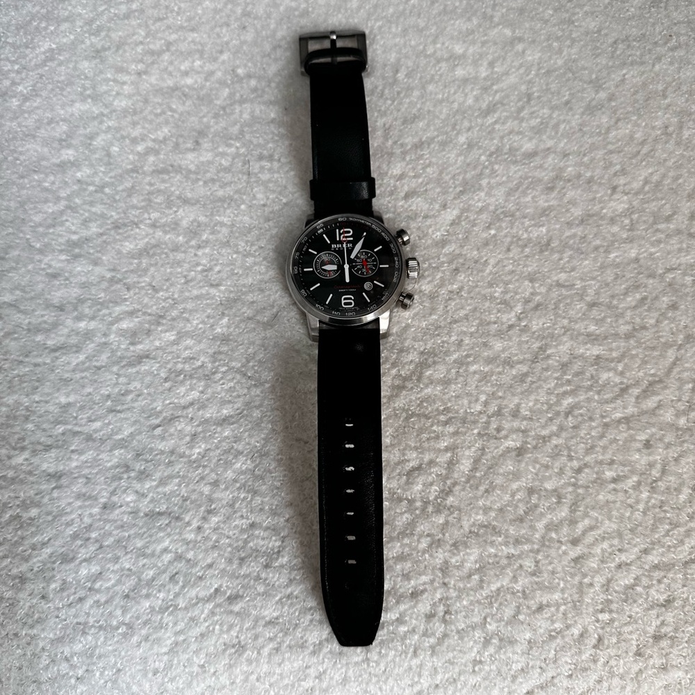 Black Brera Watch with Silver Accents